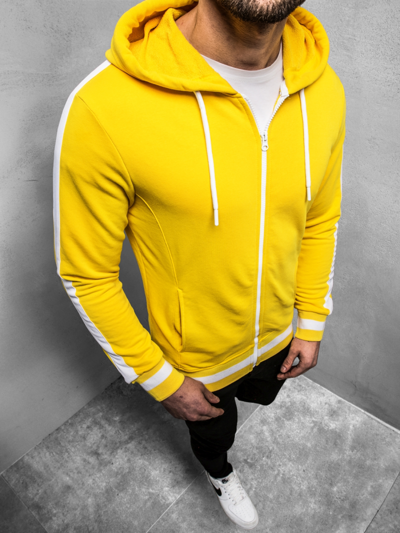 Sudadera de hombre amarilla OZONEE A/1009Z