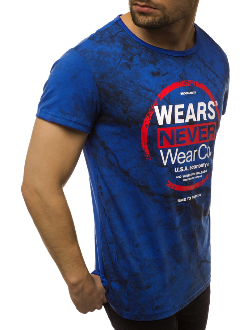 Camiseta de hombre azul OZONEE JS/SS10925