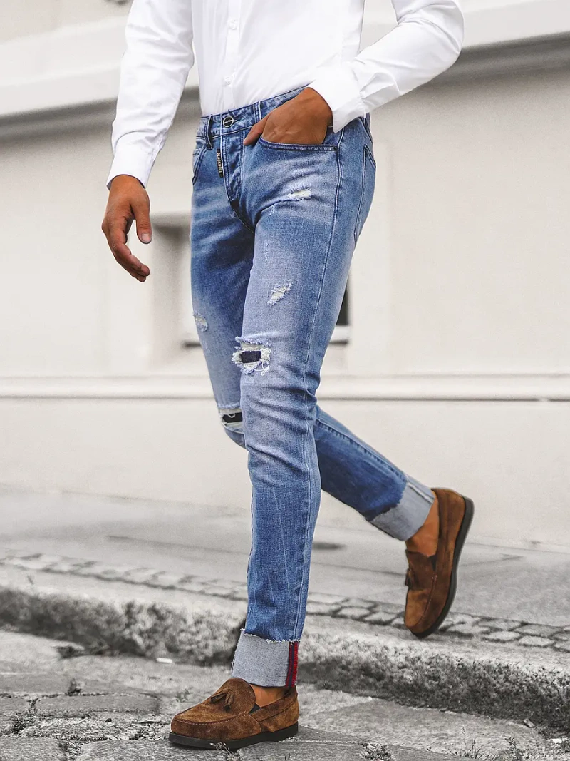 Vaqueros de hombre azul OZONEE NB/MP0126B