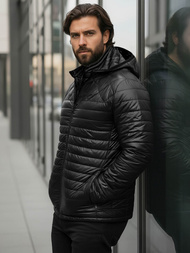 Chaqueta de hombre negra OZONEE JS/16M9328/392BZ