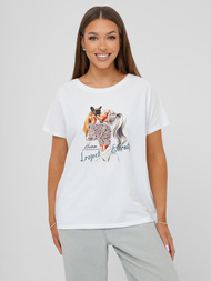 Camiseta de mujer blanco OZONEE JS/95T2575/1