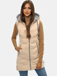 Chaleco de mujer beige OZONEE N/7042
