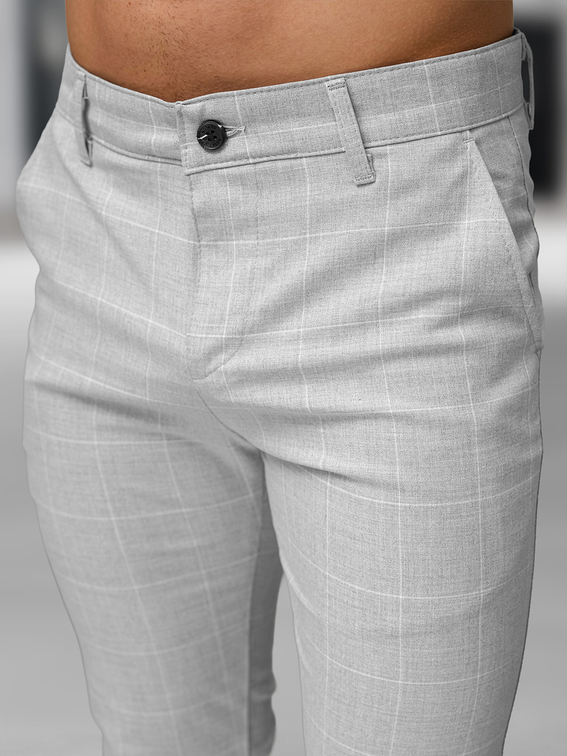 Pantalón chino de hombre gris OZONEE DJ/5505Z
