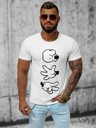 Camiseta de hombre blanco OZONEE JS/KS1997Z