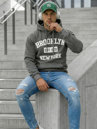 Sudadera de hombre grafito OZONEE JS/8B1767/5Z