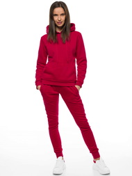 Pantalón de chándal para mujer burdeos OZONEE JS/CK01
