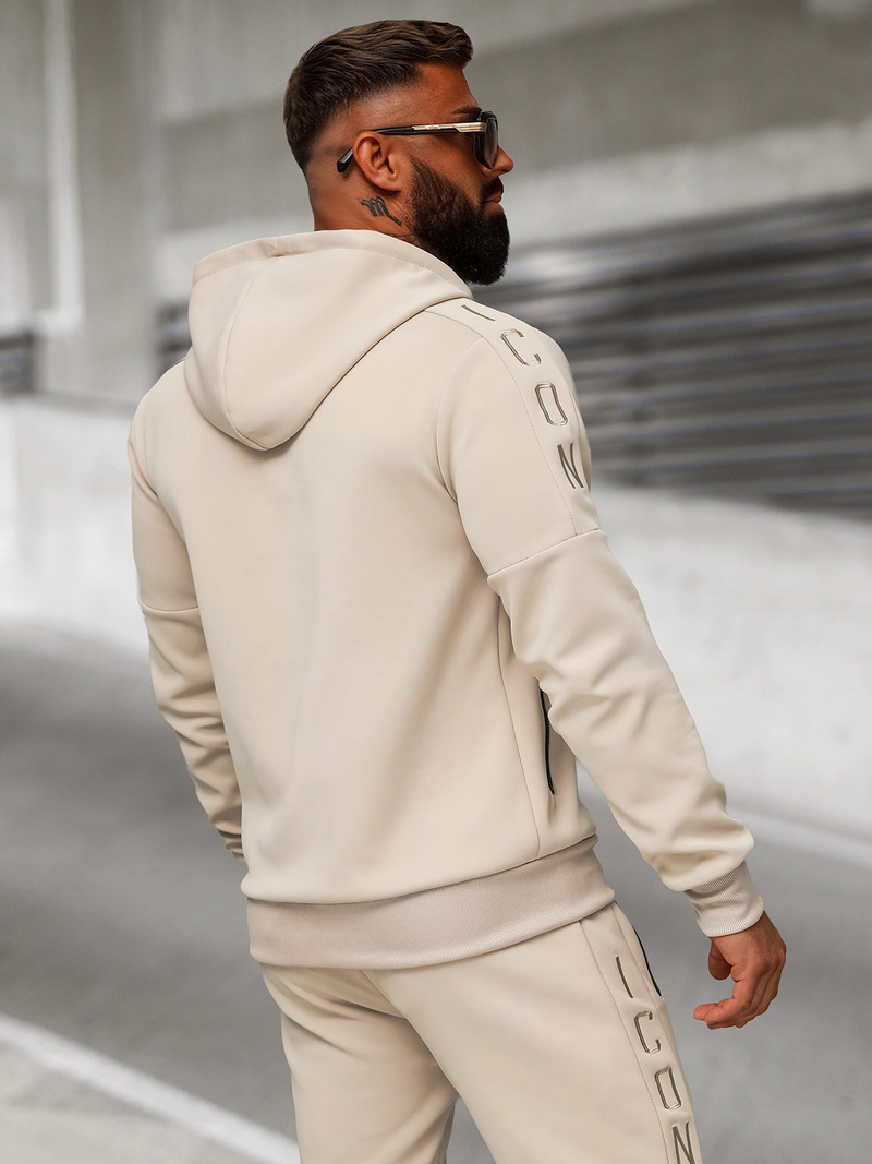 Chándal de hombre beige OZONEE O/LN11760