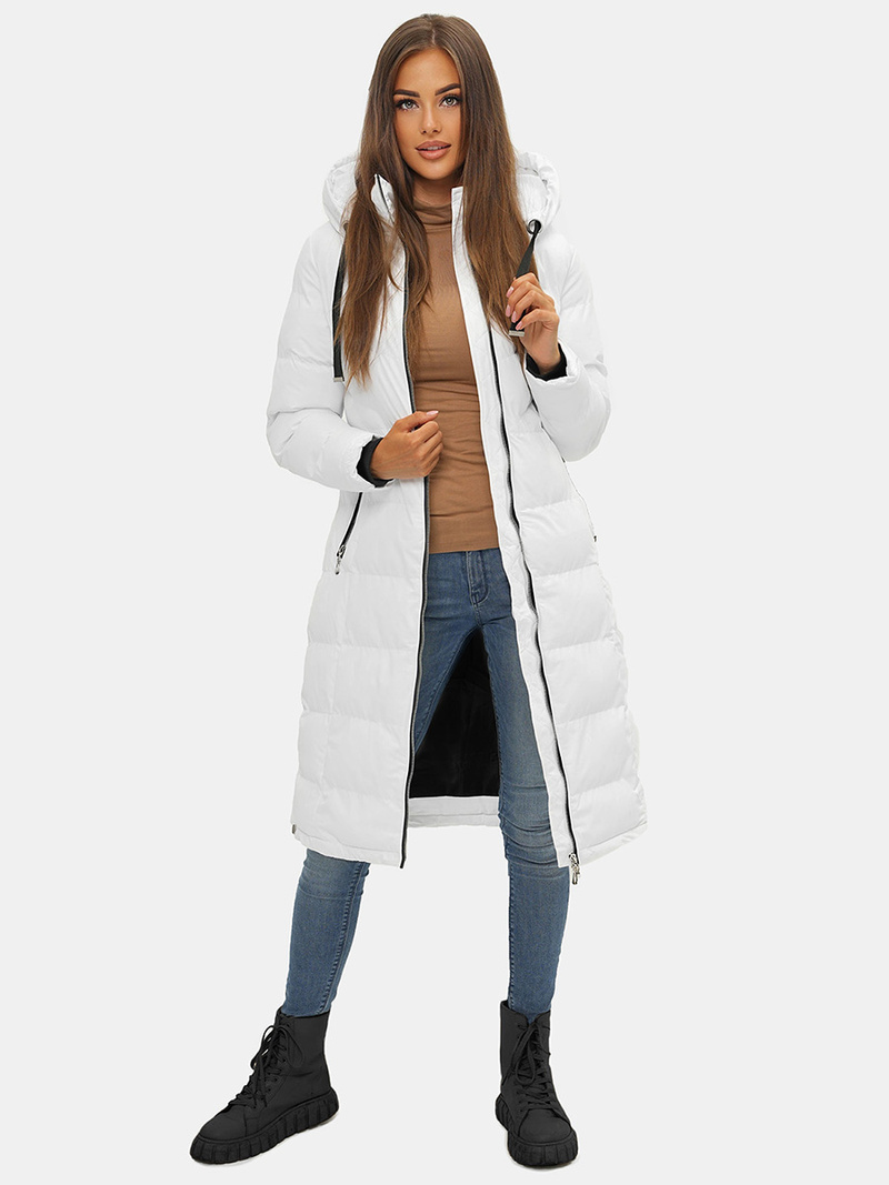 Chaqueta de mujer blanca OZONEE JS/M736/281Z