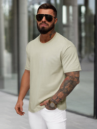 Camiseta de hombre beige OZONEE JS/67T1298/2