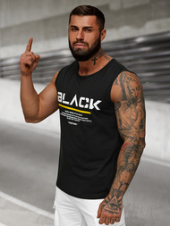 Camiseta sin mangas de hombre negra OZONEE JS/8B1712/3