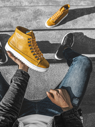 Sneakers altas de hombre camel OZONEE W/034