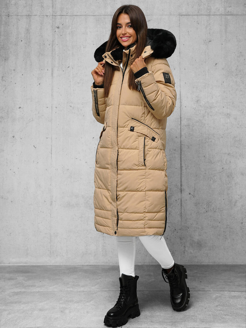 Chaqueta de mujer beige OZONEE O/W377