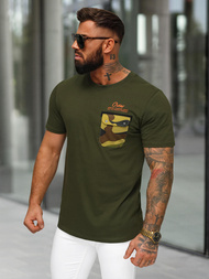 Camiseta de hombre caqui OZONEE O/MPO3492