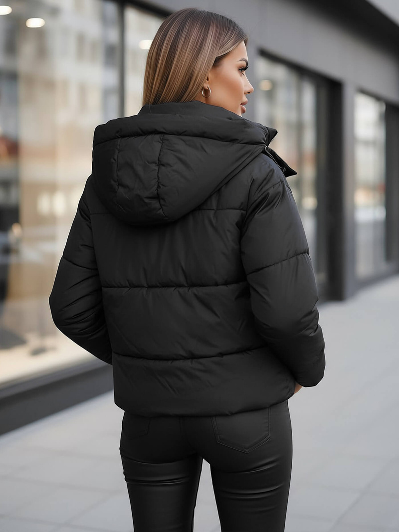 Chaqueta de mujer negra OZONEE JS/16M9188/392Z