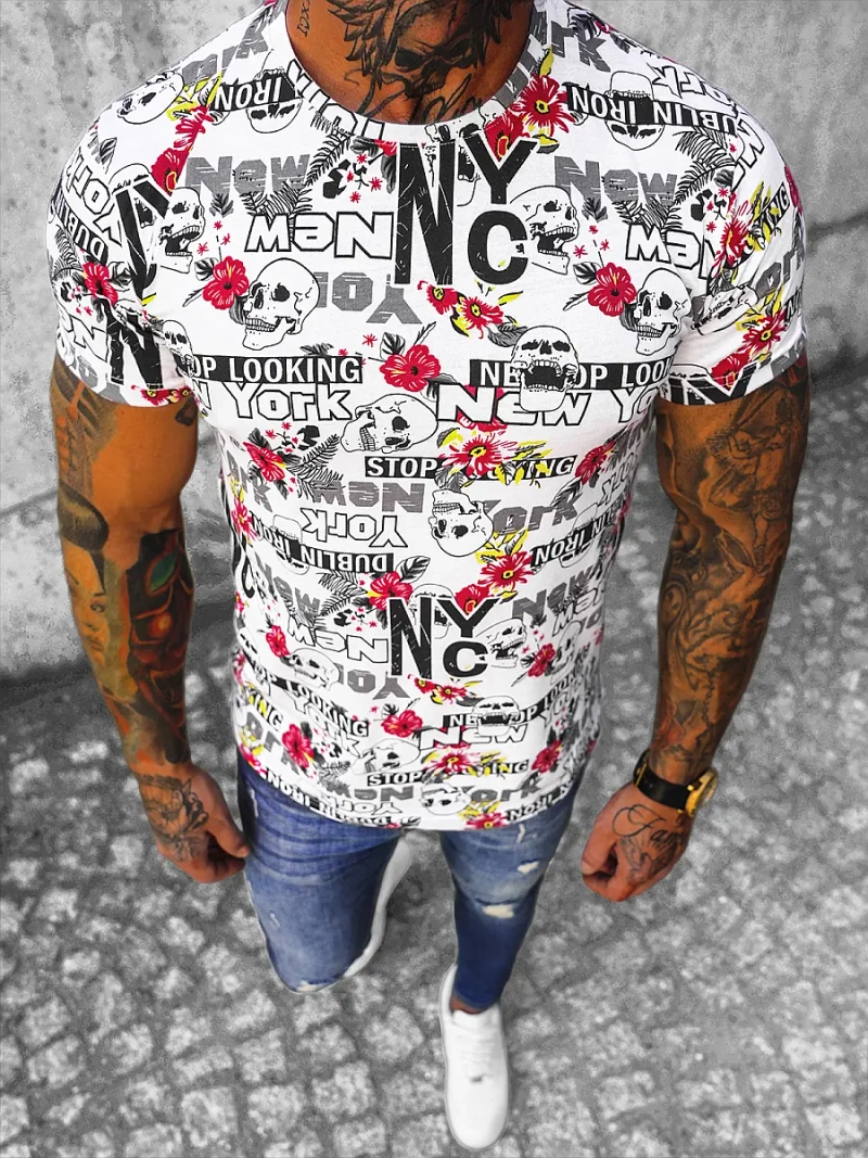 Camiseta de hombre de colores OZONEE O/BL63