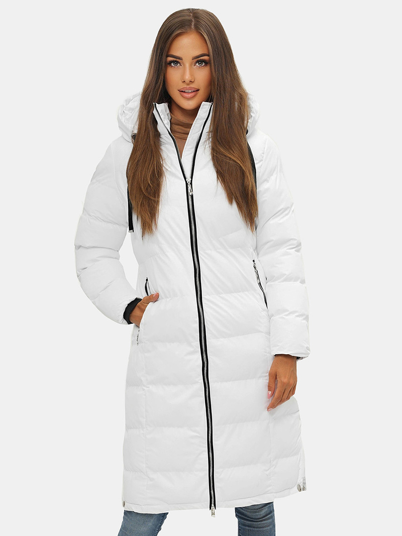Chaqueta de mujer blanca OZONEE JS/M736/281Z