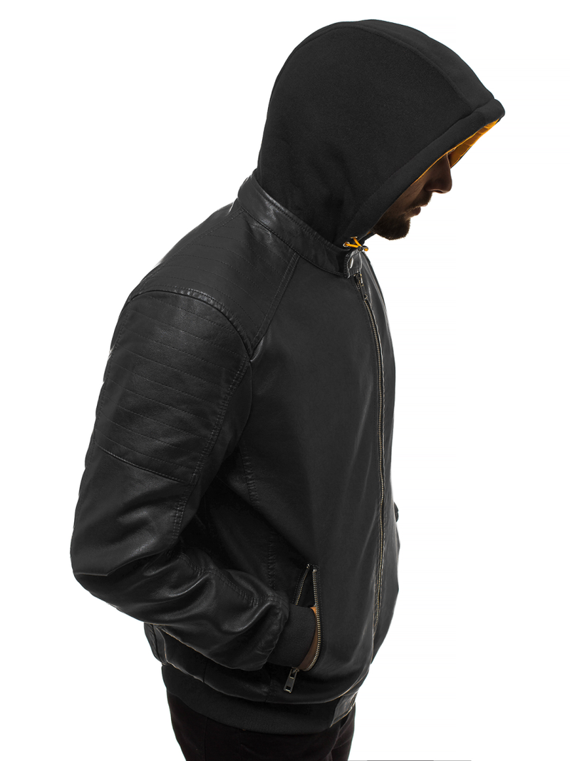 Chaqueta de hombre negro-amarilla OZONEE N/6132Z