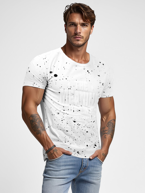 Camiseta de hombre blanca OZONEE JS/S016/1Z