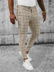 Pantalón chino de hombre beige OZONEE O/P4009