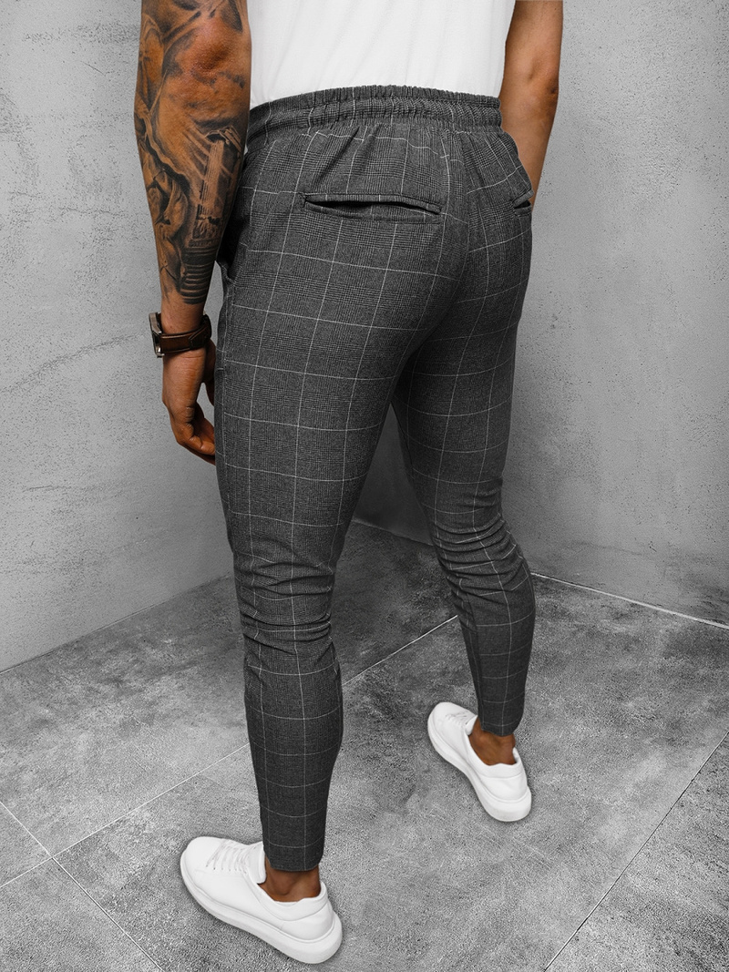 Pantalón chino de hombre de grafitne OZONEE DJ/2304/22