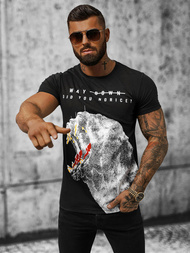 Camiseta de hombre negra OZONEE O/T127/3Z