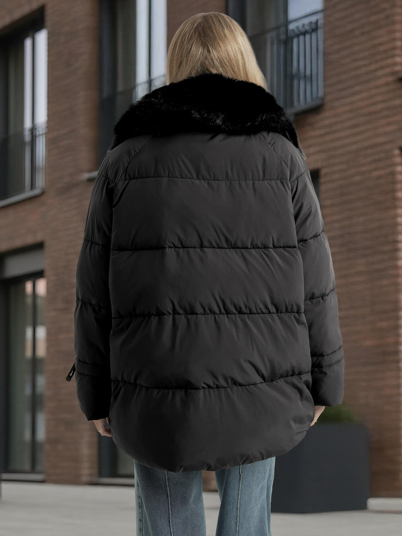 Chaqueta de mujer negra OZONEE JS/16M9185/392