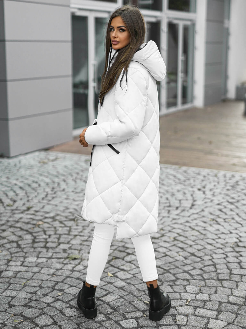 Chaqueta de mujer blanca OZONEE JS/5M3168/281Z