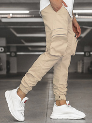 Pantalón jogger de hombre beige OZONEE C/2046