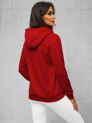 Sudadera de damas rojo oscuro OZONEE JS/W03Z