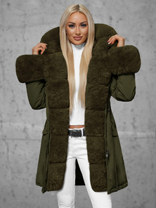 Chaqueta de mujer en verde OZONEE JS/16M9062/136Z