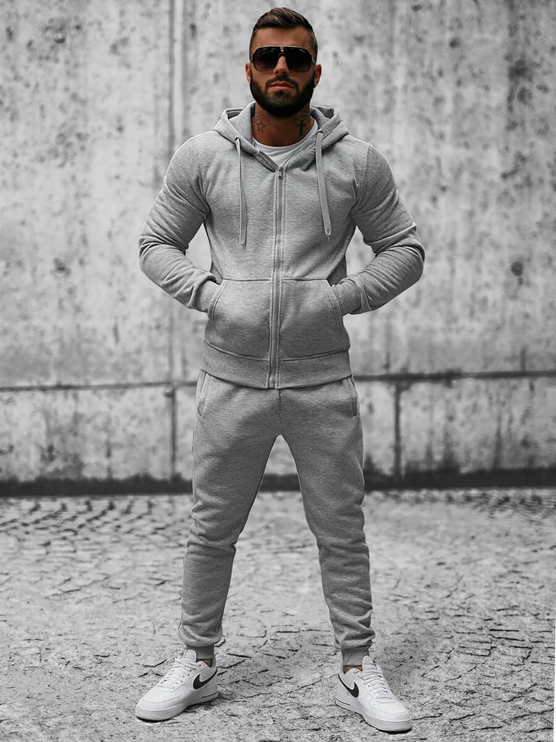 Chándal de hombre gris OZONEE JS/XW2008