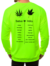 Sudadera de hombre neón verde OZONEE MACH/3149