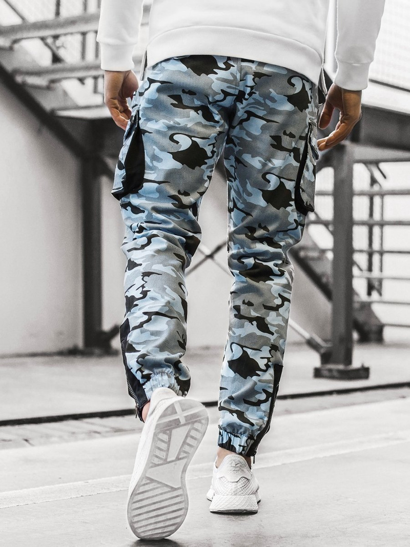 Pantalón jogger de hombre azul-camuflaje OZONEE A/705