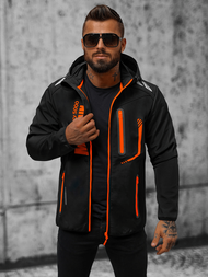 Chaqueta softshell de hombre negro y naranja OZONEE JS/HH026/1Z