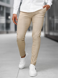 Pantalón chino de hombre beige OZONEE DJ/5505Z