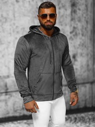 Sudadera velour de hombre grafito OZONEE JS/8B1168/6