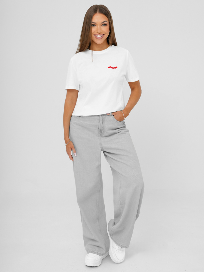 Camiseta de mujer blanco OZONEE JS/R61658