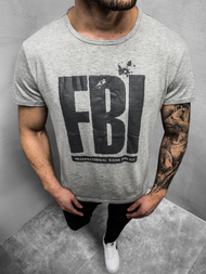 Camiseta de hombre gris OZONEE JS/SS100730Z