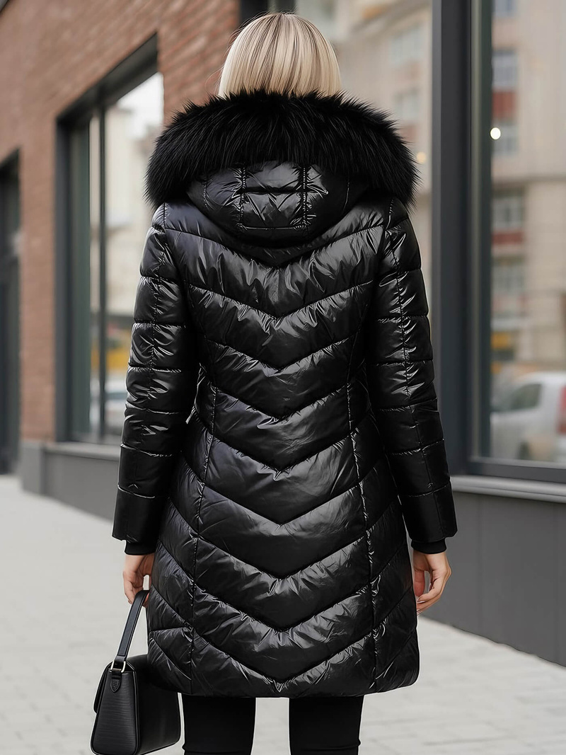 Chaqueta de mujer negro OZONEE JS/16M9100/392Z