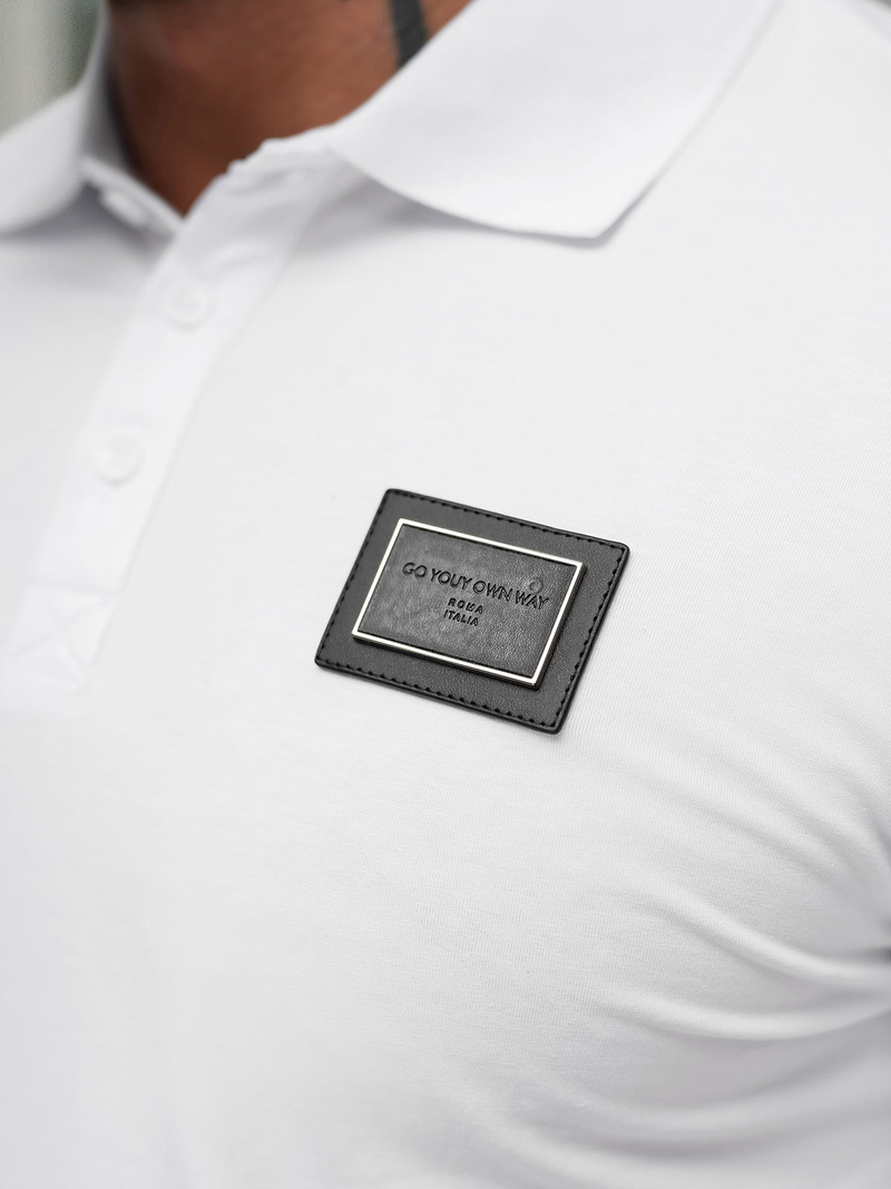 Polo de hombre blanca OZONEE NB/MT3124