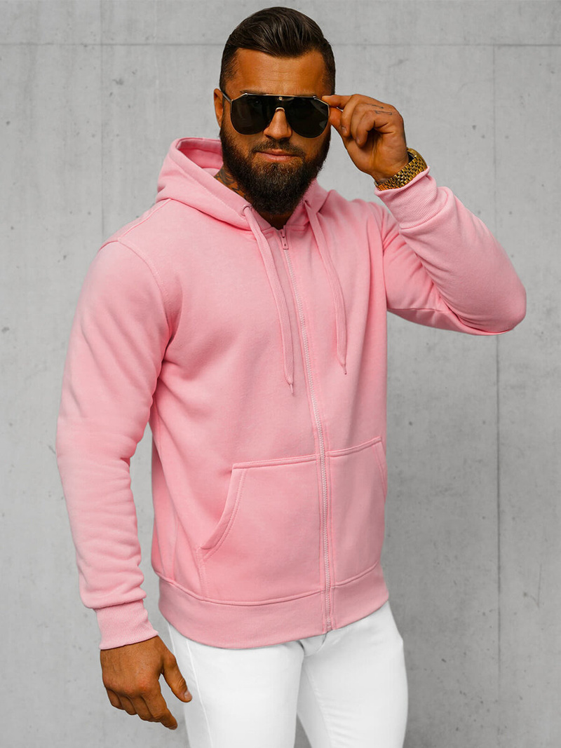 Sudadera de hombre rosa en polvo OZONEE JS/2008Z
