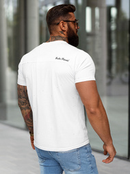Camiseta de hombre blanco OZONEE O/QQ1387