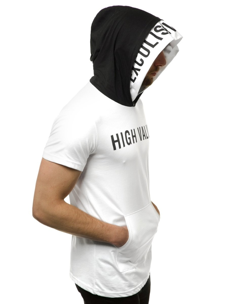 Camiseta de hombre blanca OZONEE MAD/3076