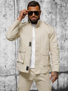 Chaqueta de hombre beige OZONEE O/G3035
