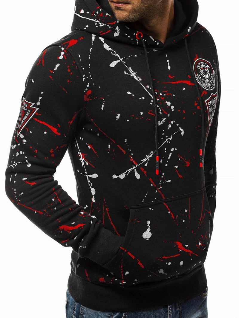 Sudadera de hombre negra OZONEE JS/DD275Z