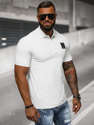 Polo de hombre blanca OZONEE NB/MT3105