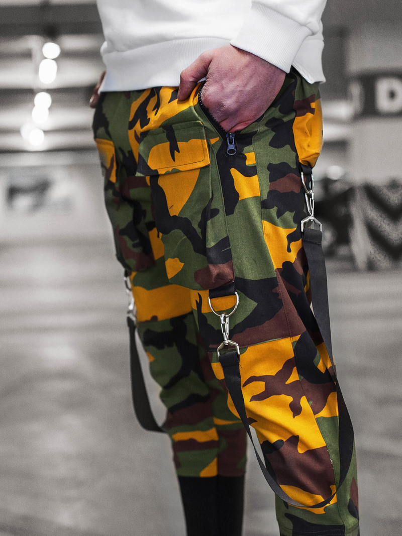 Pantalón jogger de hombre amarillo-caqui OZONEE G/11133