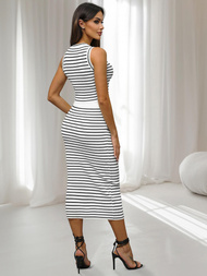 Conjunto de mujer blanco/negro - top y falda OZONEE O/CH5801