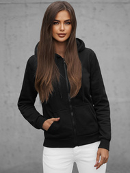 Sudadera de mujer negra OZONEE JS/W03Z