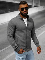 Sudadera de hombre gris-oscuro OZONEE JS/2002Z